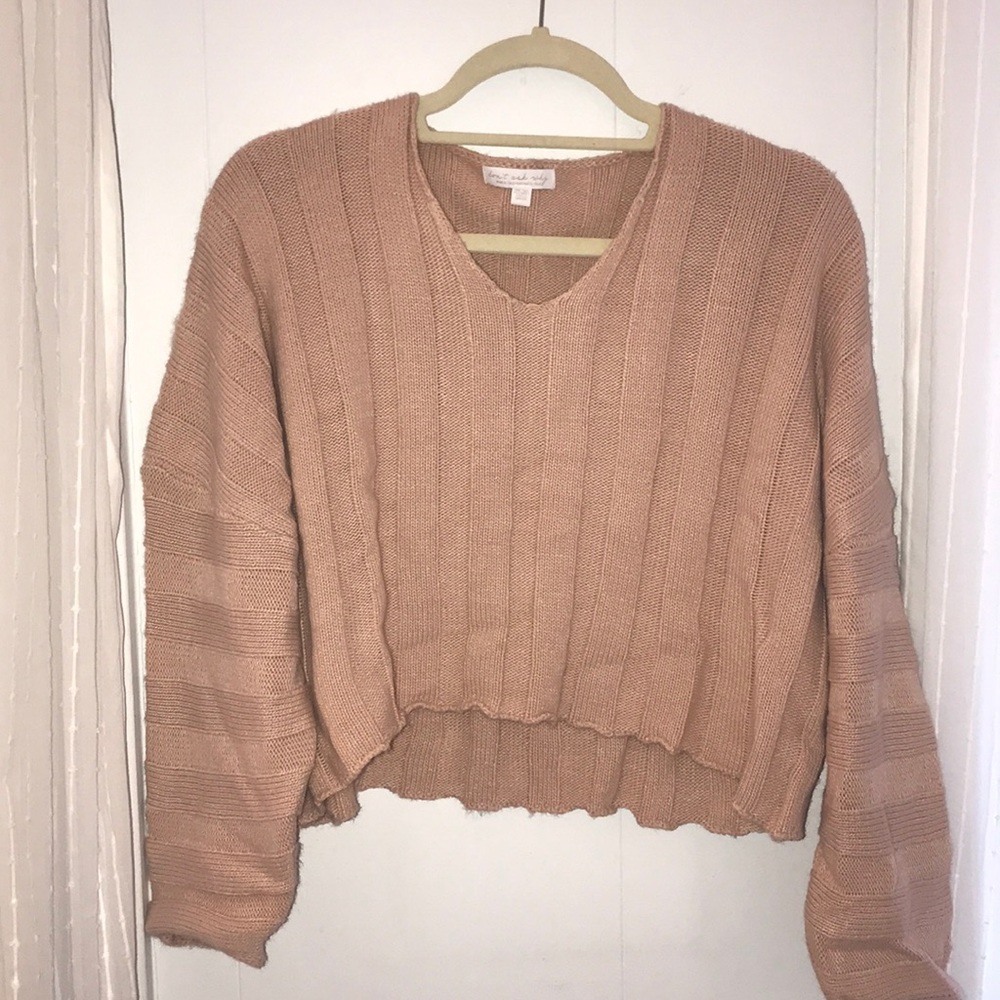 Cropped Blush Pink Sweater